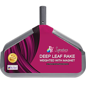 Pool Pro Signature Deluxe Weighted Deep Leaf Rake with Magnet